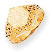 14k Yellow Gold Signet Ring