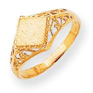 14k Yellow Gold Signet Ring