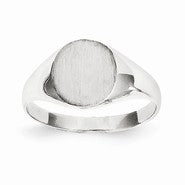 14k White Gold Signet Ring