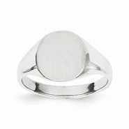 14k White Gold Signet Ring