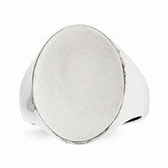 14k White Gold Signet Ring