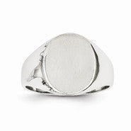 14k White Gold Signet Ring