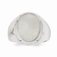 14k White Gold Signet Ring