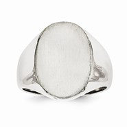 14k White Gold Signet Ring