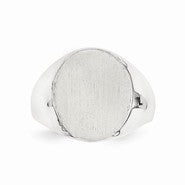 14k White Gold Signet Ring