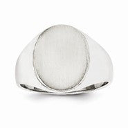 14k White Gold Signet Ring