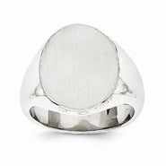 14k White Gold Signet Ring