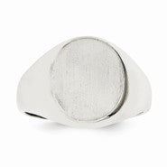 14k White Gold Signet Ring