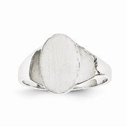 14k White Gold Signet Ring