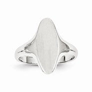 14k White Gold Signet Ring