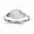 14k White Gold Signet Ring