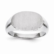 14k White Gold Signet Ring