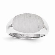 14k White Gold Signet Ring