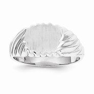 14k White Gold Signet Ring