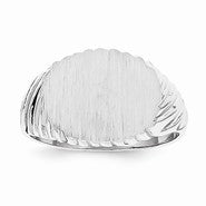 14k White Gold Signet Ring