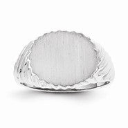 14k White Gold Signet Ring