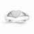 14k White Gold Signet Ring