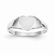 14k White Gold Signet Ring