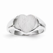 14k White Gold Signet Ring