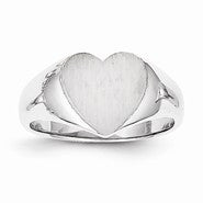 14k White Gold Signet Ring