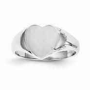 14k White Gold Signet Ring