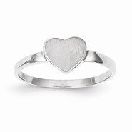 14k White Gold Signet Ring