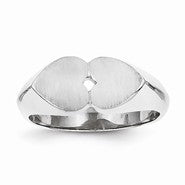 14k White Gold Signet Ring