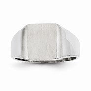 14k White Gold Signet Ring