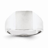 14k White Gold Signet Ring