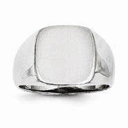 14k White Gold Signet Ring