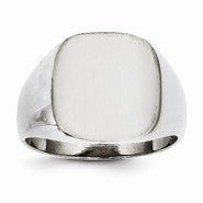 14k White Gold Signet Ring