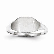 14k White Gold Signet Ring