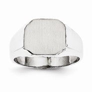 14k White Gold Signet Ring