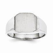 14k White Gold Signet Ring