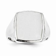 14k White Gold Signet Ring