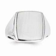 14k White Gold Signet Ring