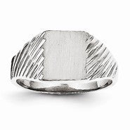 14k White Gold Signet Ring