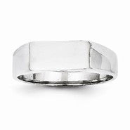 14k White Gold Signet Ring