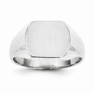 14k White Gold Signet Ring