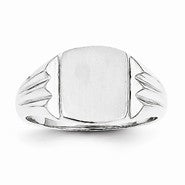 14k White Gold Signet Ring