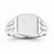 14k White Gold Signet Ring