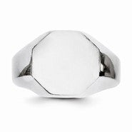 14k White Gold Signet Ring