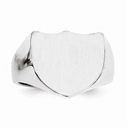 14k White Gold Signet Ring