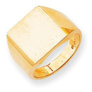 14k Yellow Gold Men's Signet Ring