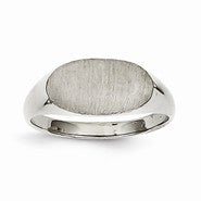 14k White Gold Signet Ring