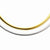 Sterling Silver & Gold Reversible Adjustable Ustable Omega, 16 inch w/2 inch extension