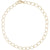 Long Link Charm Bracelet in Yellow Gold, 8 inch