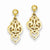 14k Yellow Gold Polished Fancy Dangle Post Earrings