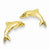 14k Yellow Gold Dolphin Earrings