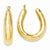 14k Yellow Gold Polished Hollow Hoop Earring Jackets